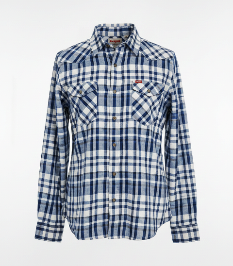 WRANGLAR F/S SHIRT (BLUE)